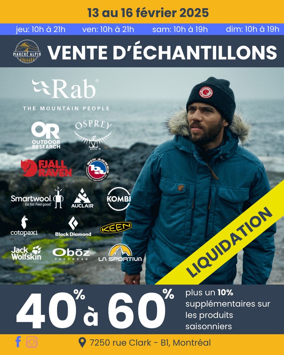 Vente d\u2019\u00e9chantillons Hiver | LIQUIDATION