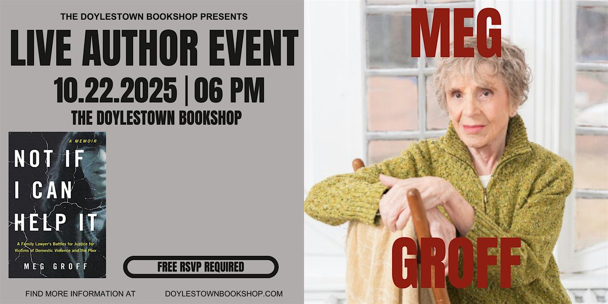 An Evening with Meg Groff for Domestic Violence Awareness Month