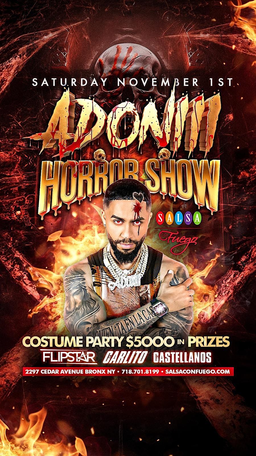 Official "Adoni Horror Show and Costume Party" at Salsa Con Fuego