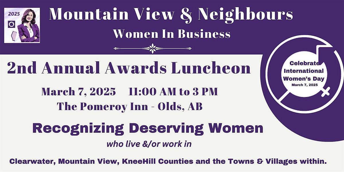 2025 Mountain View and Neighbours  Women In Business Awards Luncheon