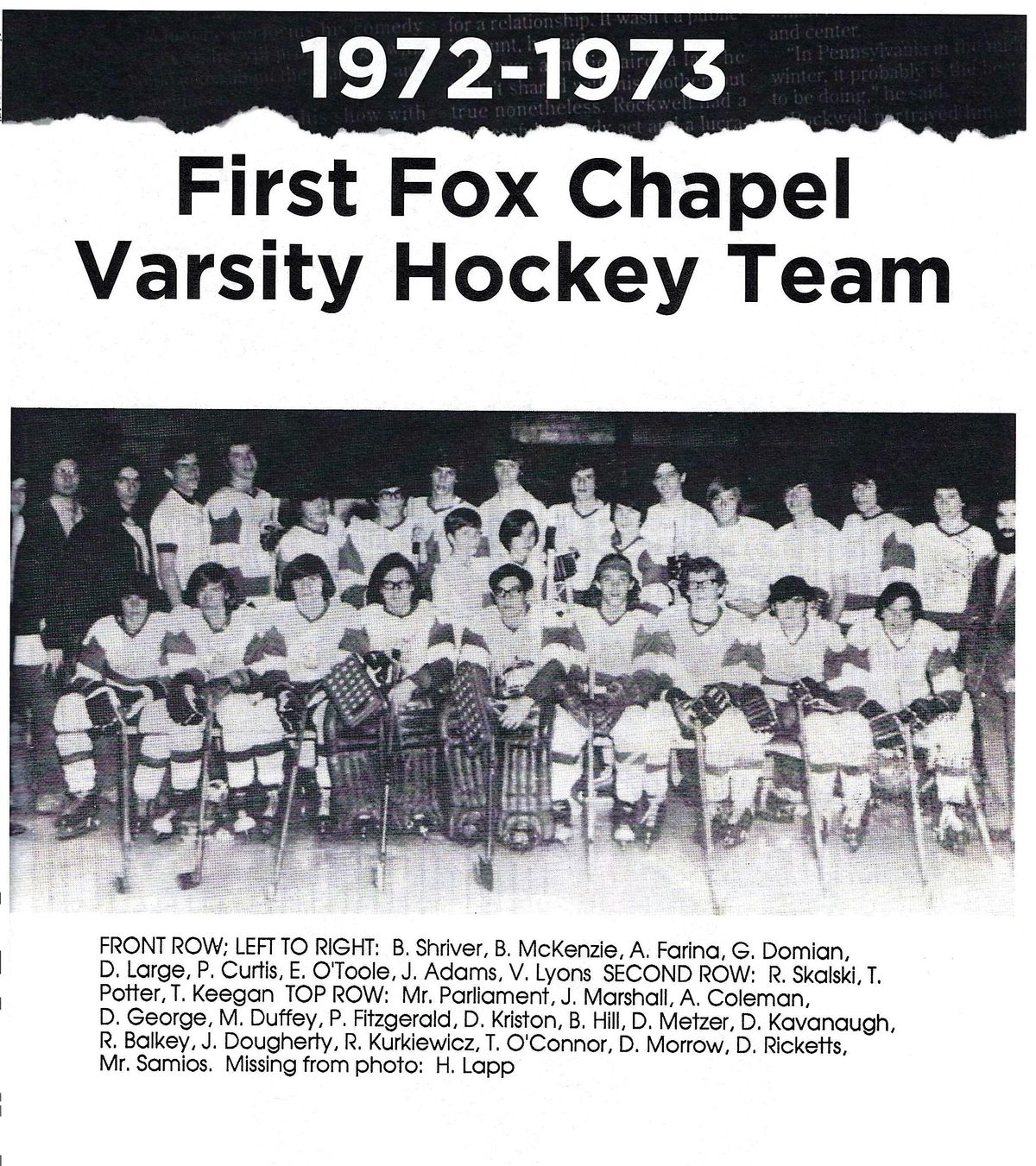 Fox Chapel Hockey Alumni Game