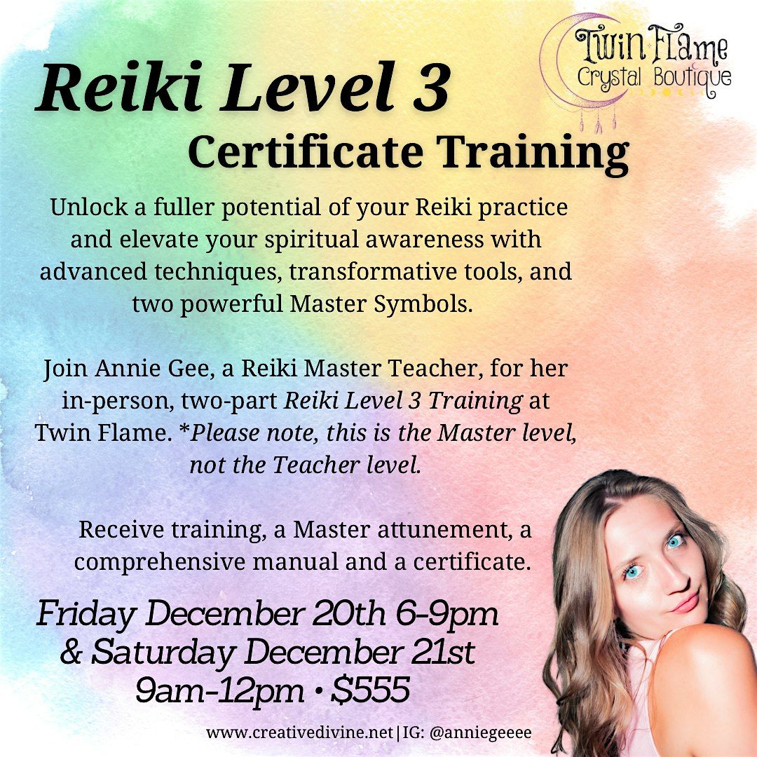 Reiki Level 3 Certification (2 Day Certification)