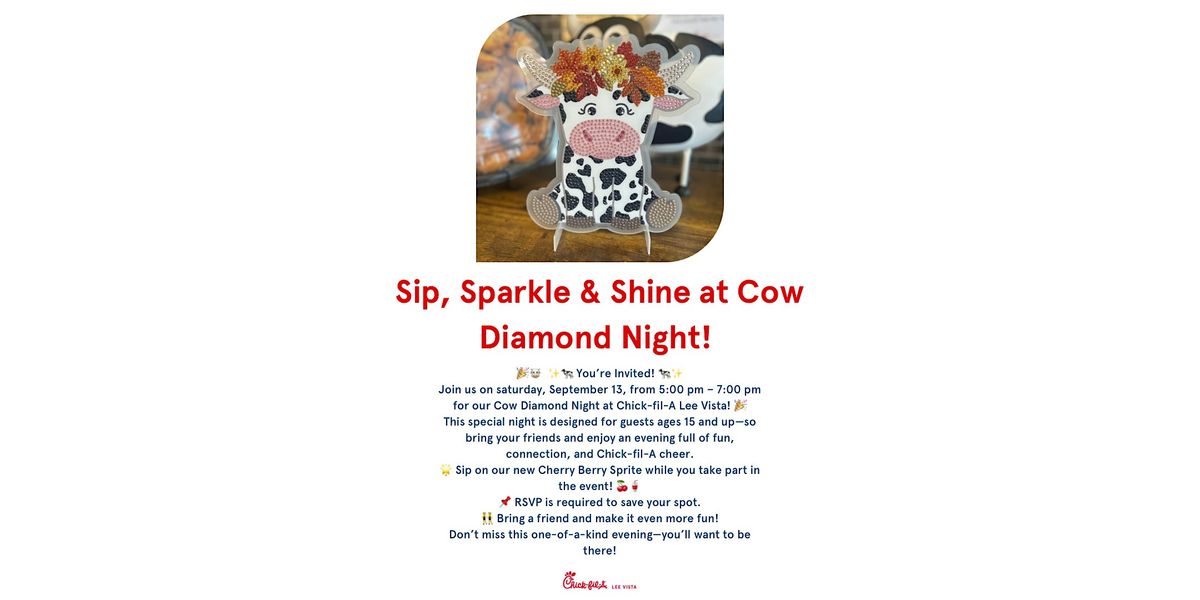 Sip, Sparkle & Shine at Cow Diamond Night!