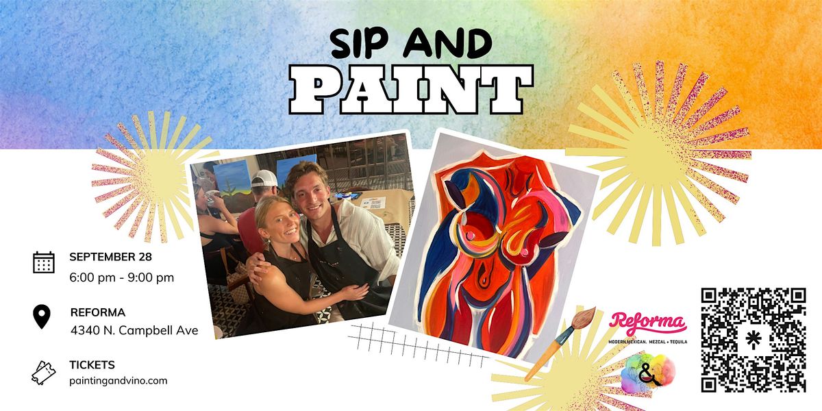 Abstract Venus Paint and Sip at Reforma Modern Mexican \u2013 Traced Canvas