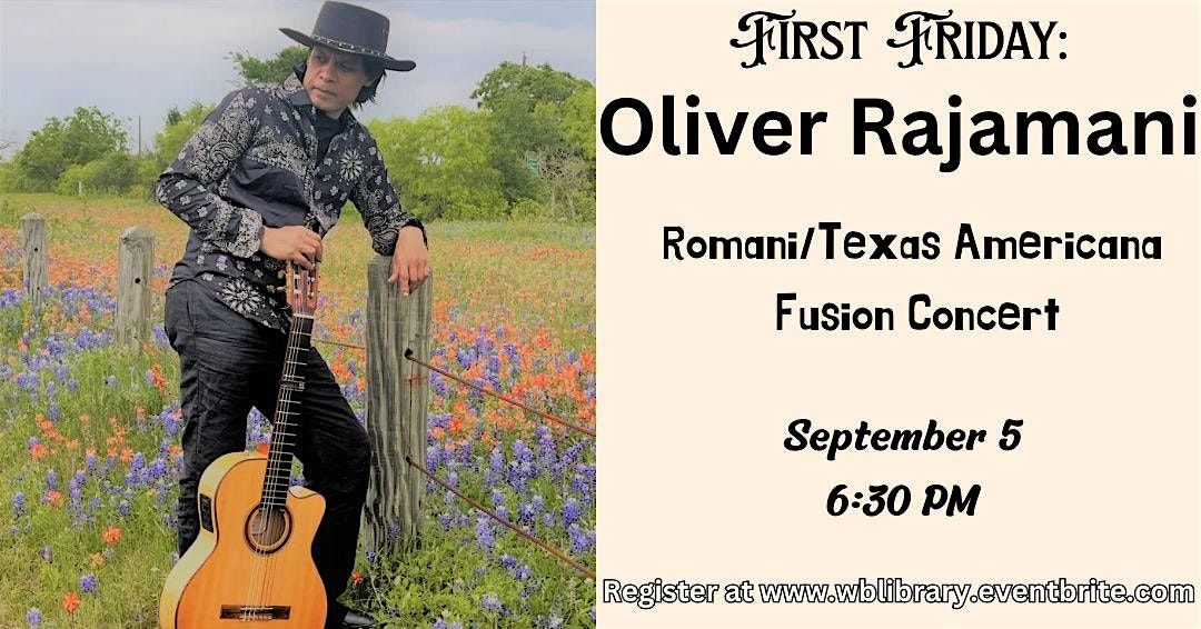 First Friday: Oliver Rajamani Concert