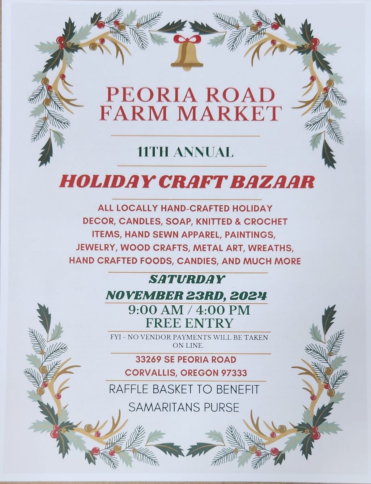 11th Annual Holiday Craft Bazaar 