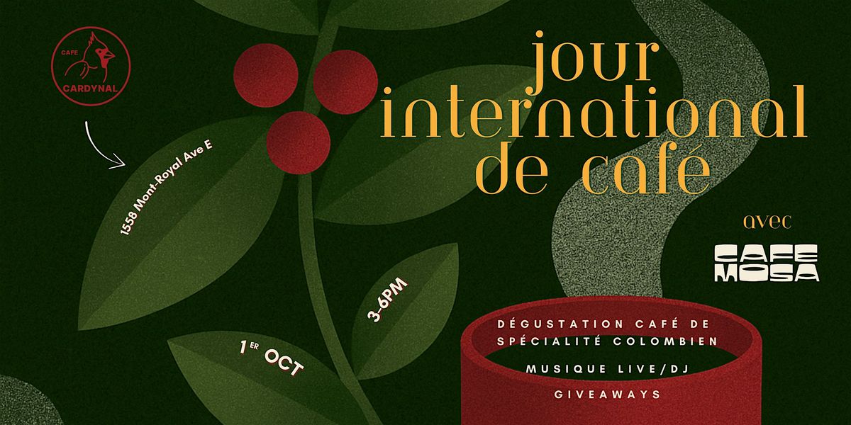 Jour international de caf\u00e9 -Caf\u00e9 Mosa x Cardynal Espresso Bar
