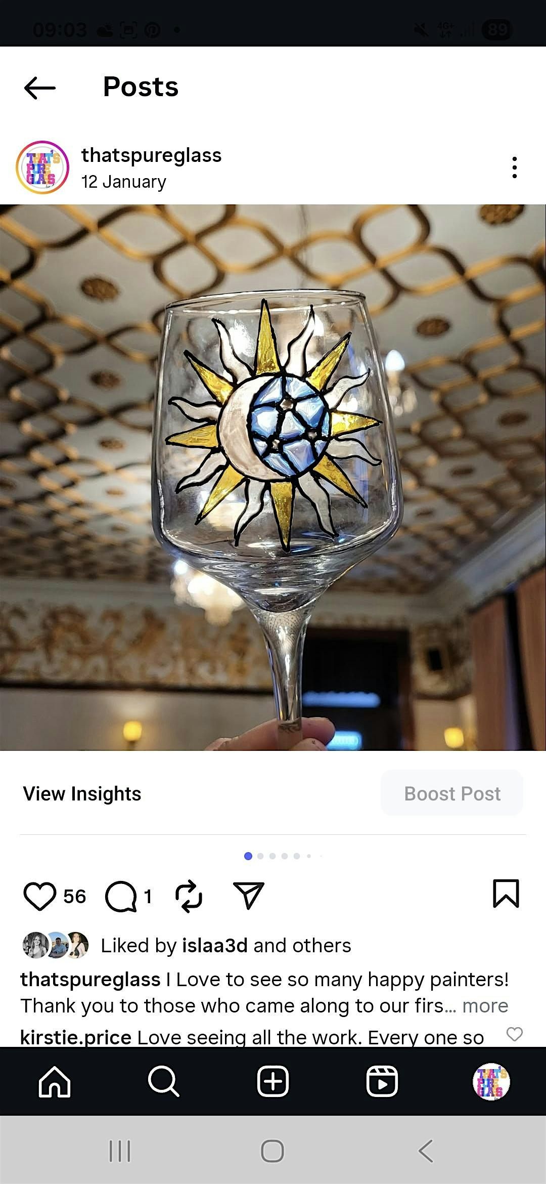 Festive Glass painting