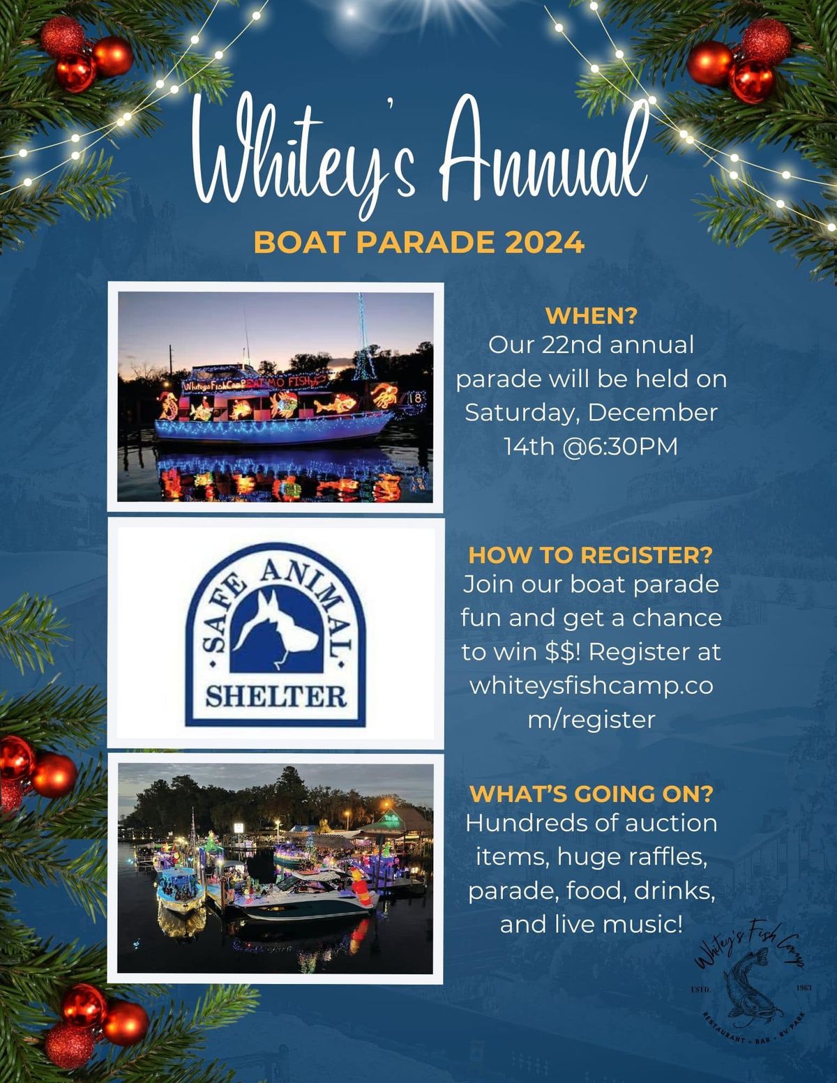 Whitey\u2019s 22nd Annual Boat Parade