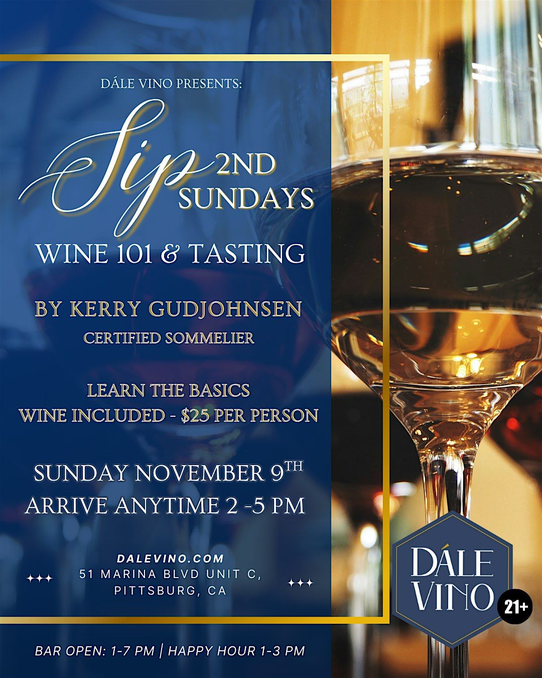 SIP 2nd Sundays - Wine 101 & Tasting