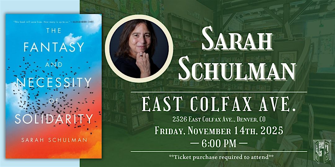 Sarah Schulman Live at Tattered Cover Colfax