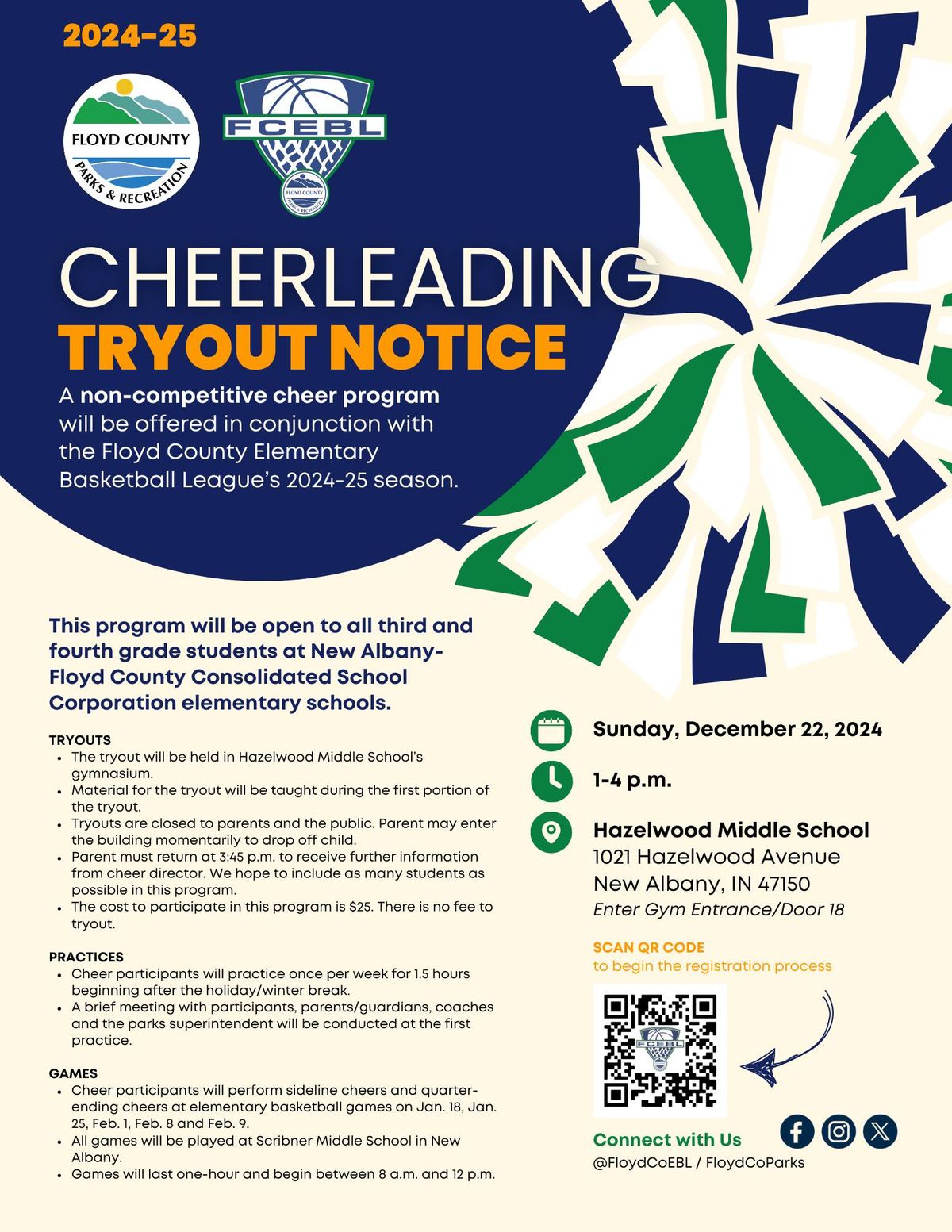 FCEBL Cheerleading Tryout