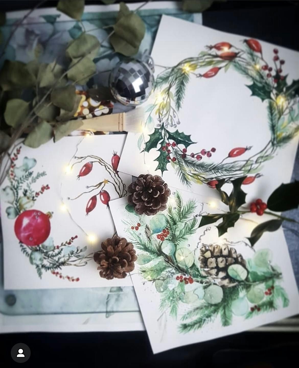 CHRISTMAS WREATH | Watercolour Workshop | Thursday, November 6 | 5-7pm