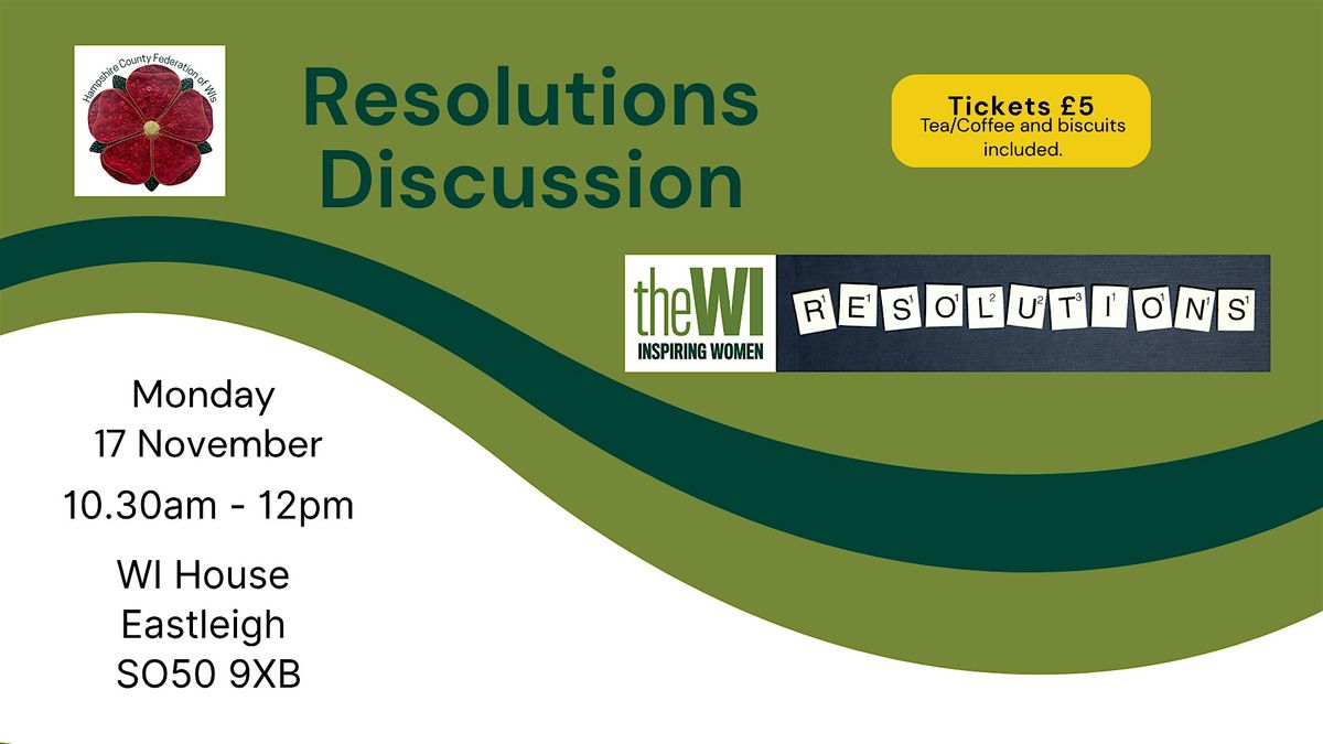 New Resolutions Discussion