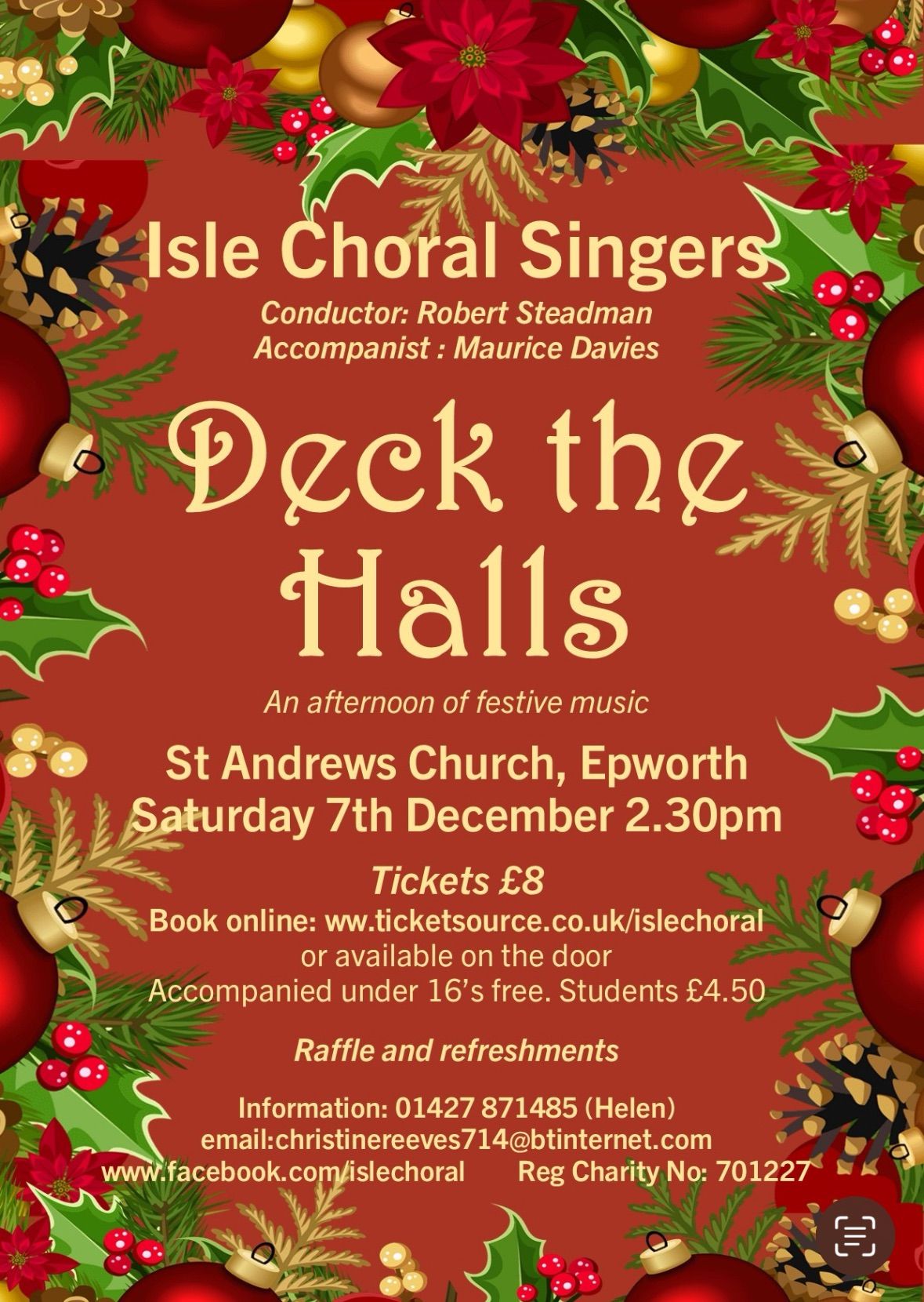 Deck the Halls: Isle Choral Singers\u2019 Christmas Concert