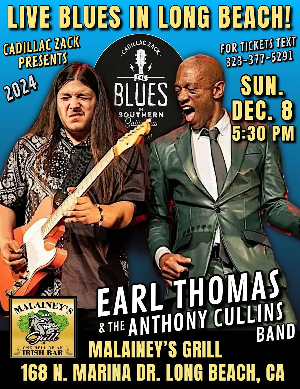 EARL THOMAS w\/ ANTHONY CULLINS BAND - Blues & Soul Greats - in Long Beach!