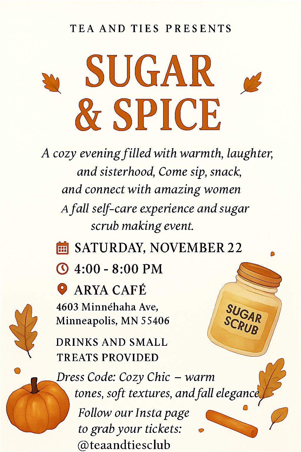 Sugar & Spice: A Cozy Fall Self-Care Experience