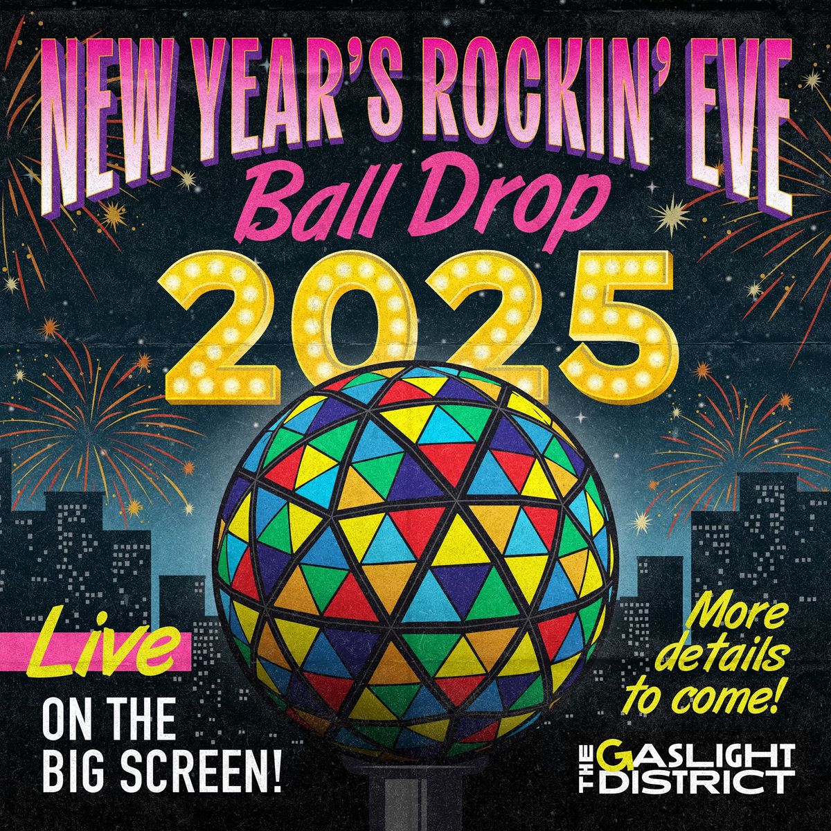 New Years Eve Ball Drop LIVE on The Big Screen \u2b50FREE\u2b50