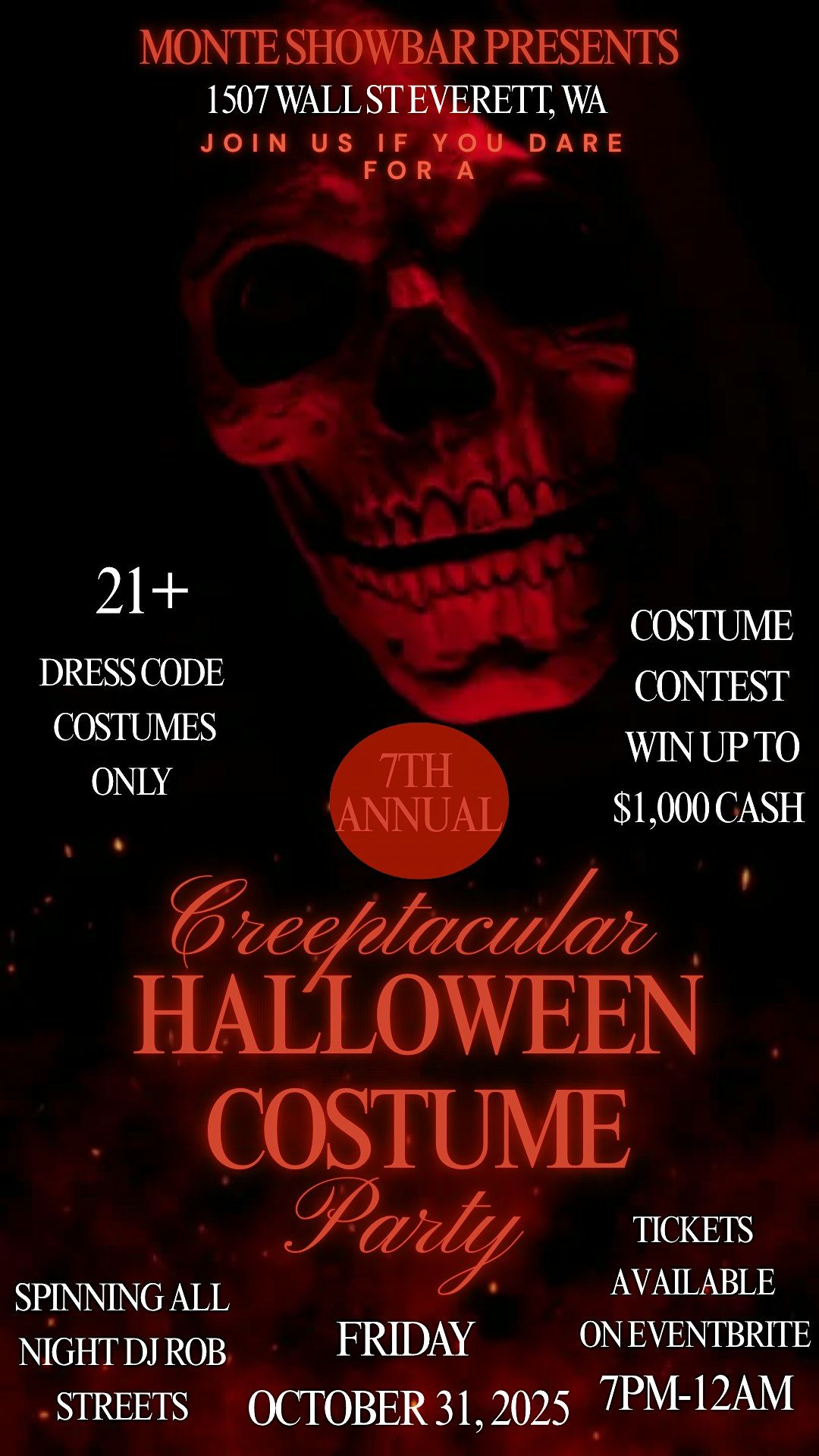 7th Annual Halloween CREEPTACULAR Costume Party \u2013 Friday, October 31, 2025