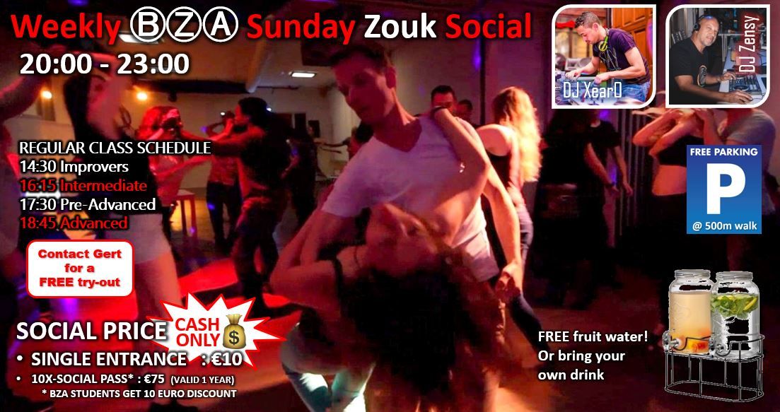 BZA Sunday Zouk Social - NOV 17 - Your Weekly Zouk Vitamins!