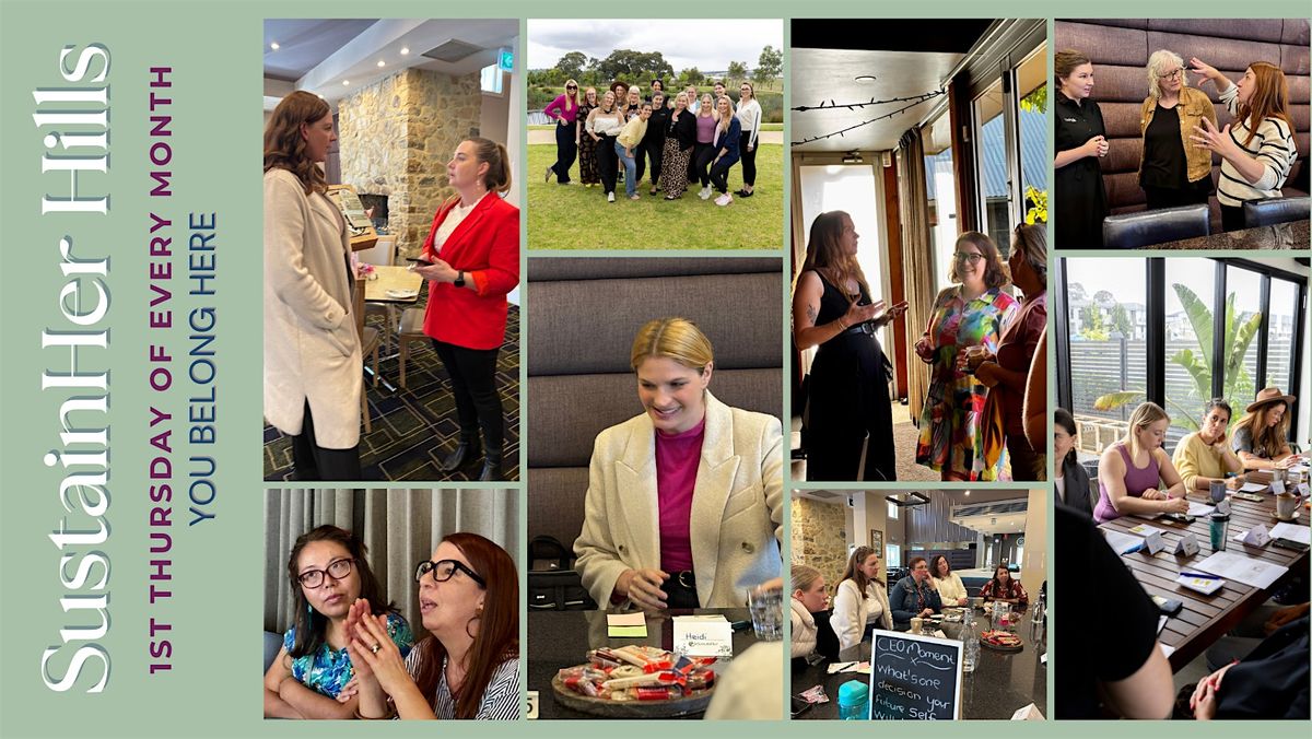 SustainHer Hills Monthly Connect | Women in Business Adelaide Hills
