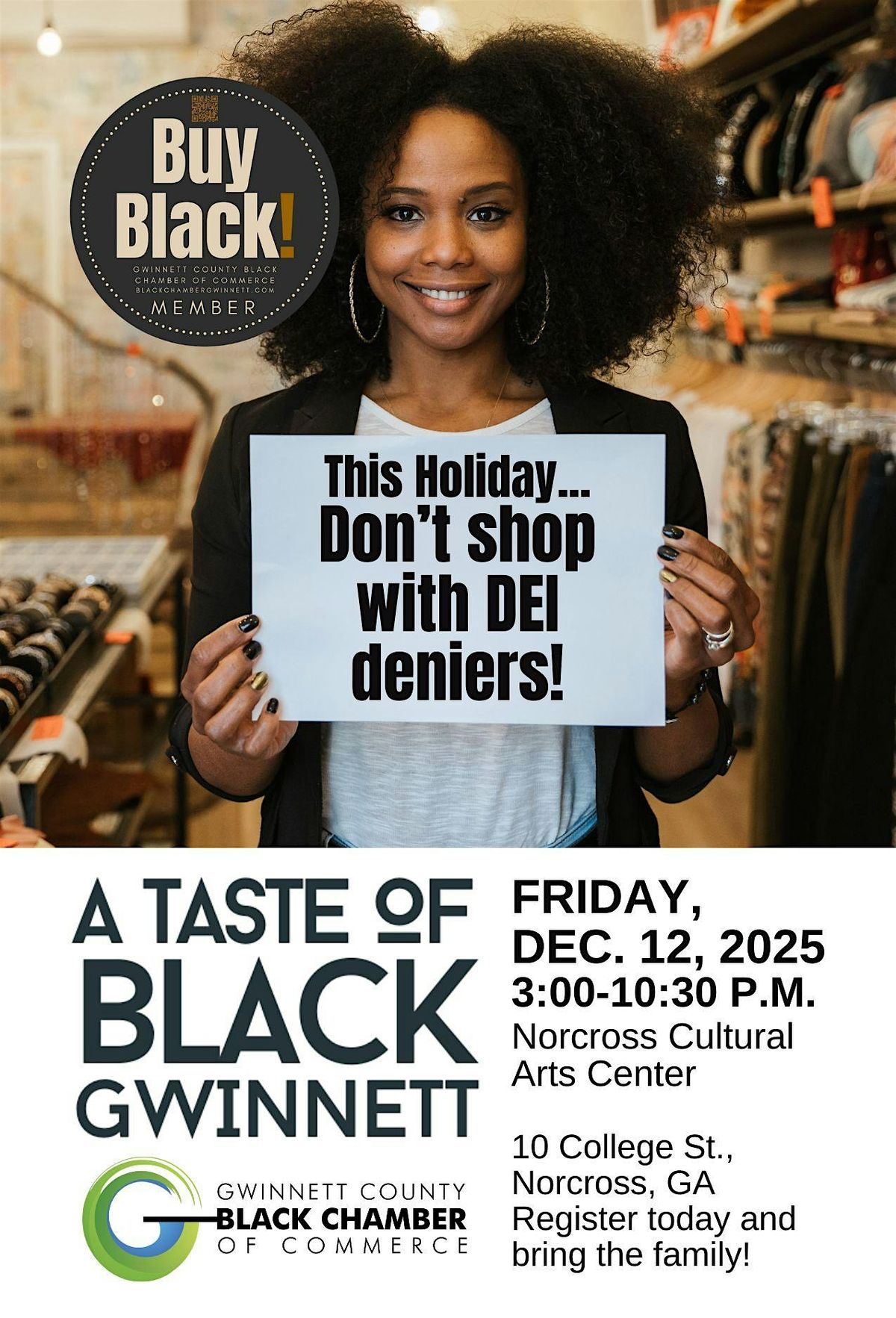 A Taste of Black Gwinnett - Holiday 2025 - Don't Shop w\/DEI Deniers!
