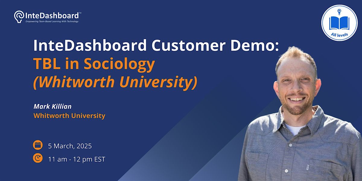 InteDashboard Customer Demo: TBL in Sociology (Whitworth University)