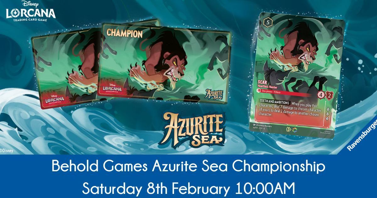 Behold Games Disney Lorcana Azurite Sea Championship