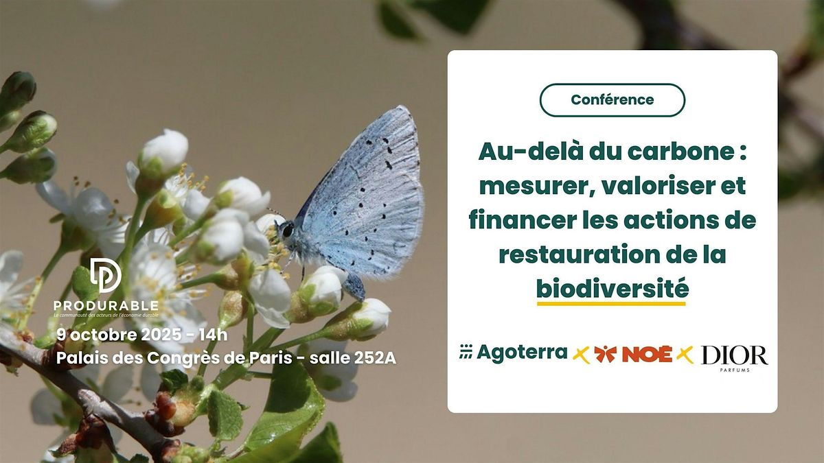 [Produrable] Biodiversit\u00e9 : au-del\u00e0 du carbone