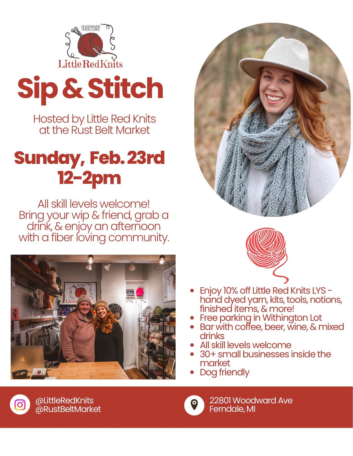 February Sip & Stitch