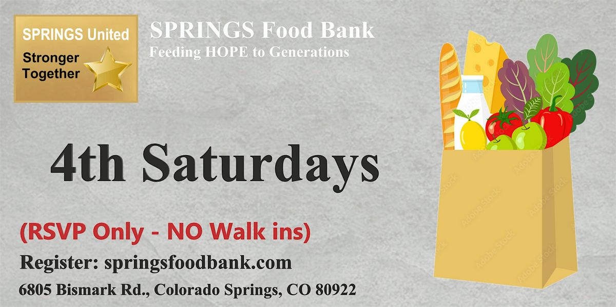 SPRINGS Food Bank - 4th Saturday - December 6, 2025