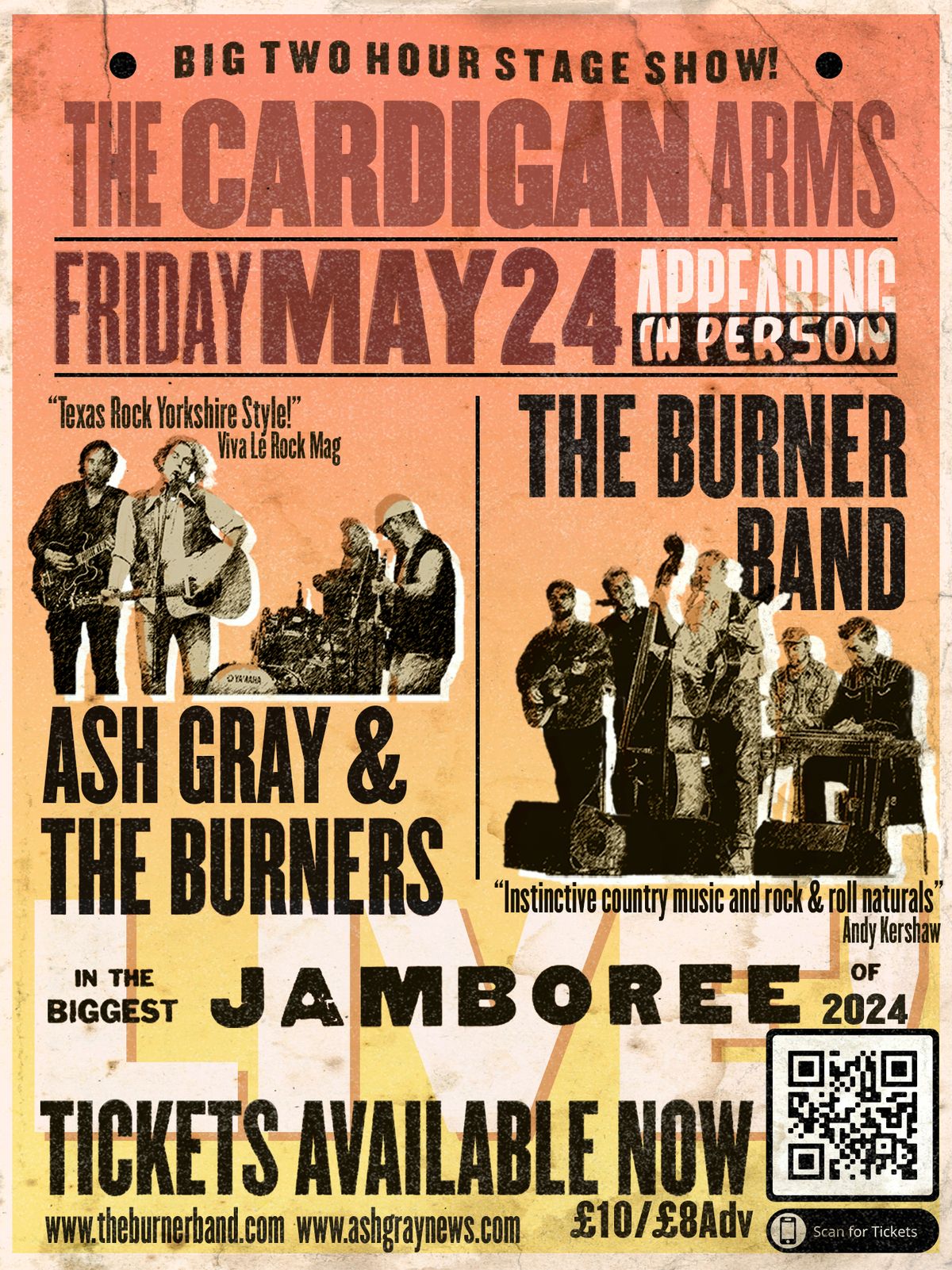 BURNERS DOUBLE HEADER! The Burner Band and Ash Gray & The Burners
