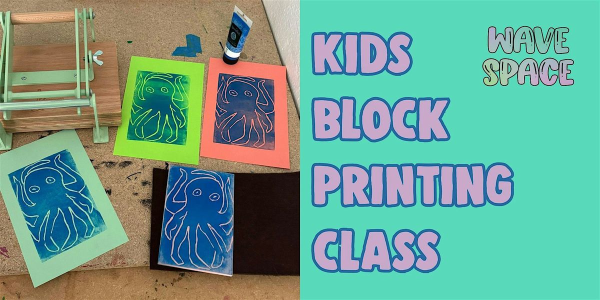 Kids block printing class