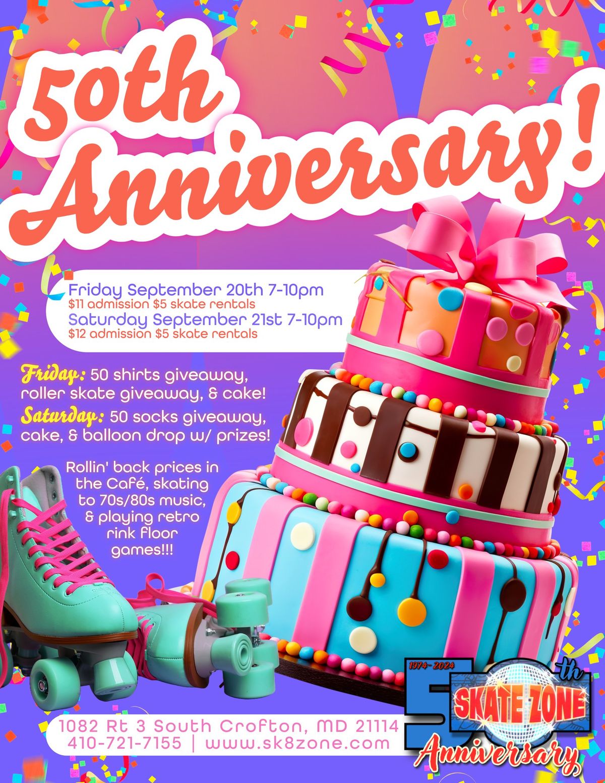 Skate Zone's 50th Anniversary Skate Party!