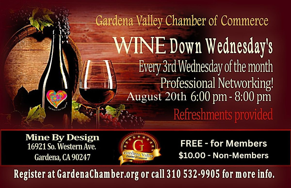 Gardena Chamber WINE Down Wednesday's Networking