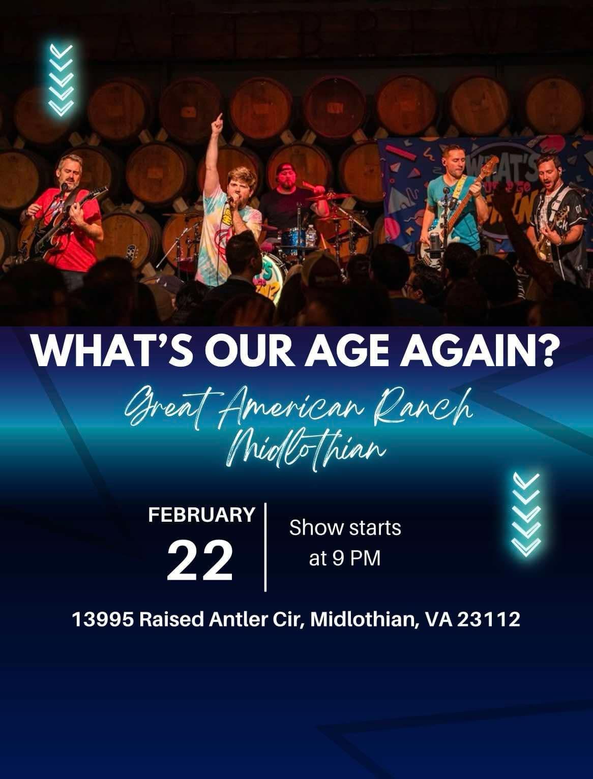 What's Our Age Again? Returns to Great American Ranch Midlothian 