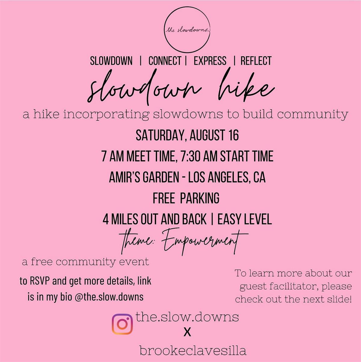 A Slowdown Hike with a facilitated Yoga class