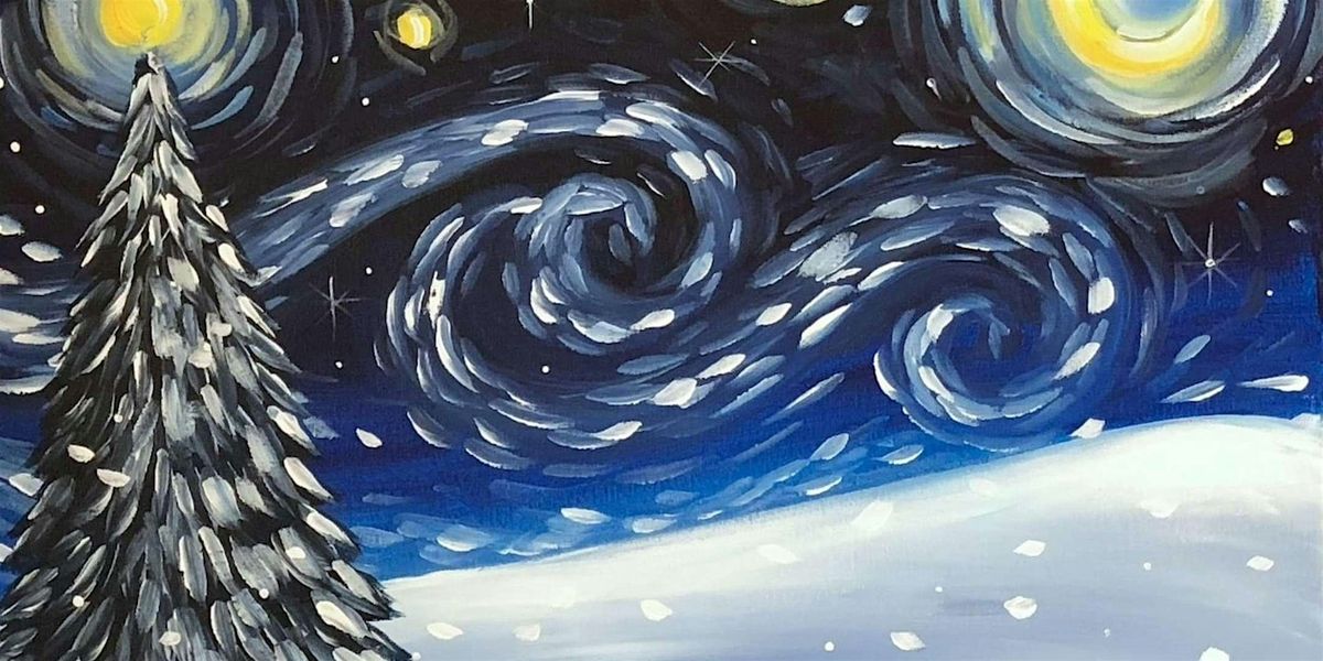 Winter Starry Night - Paint and Sip by Classpop!\u2122