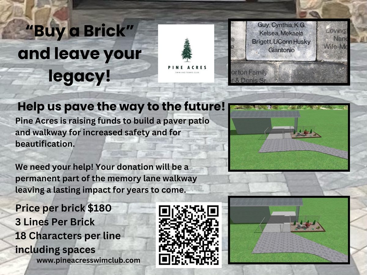 Pine Acres Paver Walkway Fundraiser 