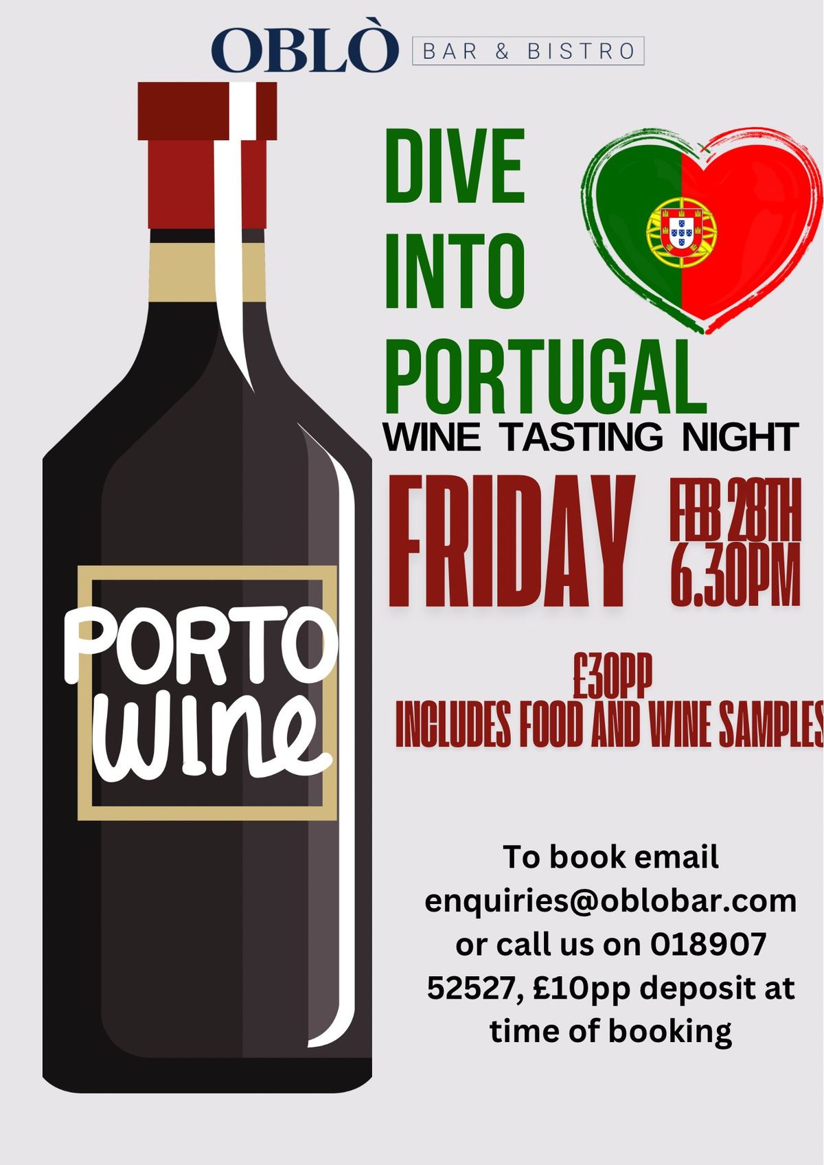 Dive into Portugal Wine tasting night