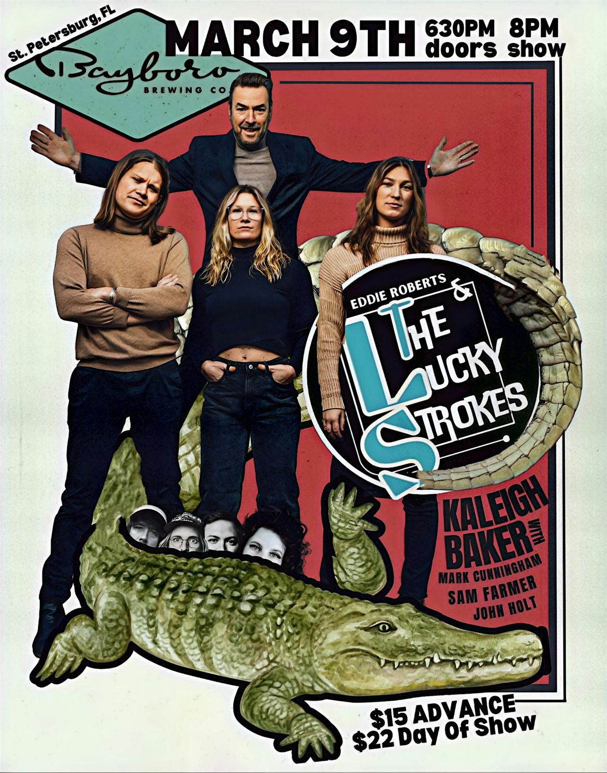 Bayboro Presents: Eddie Roberts & The Lucky Strokes w\/ Kaleigh Baker &Band