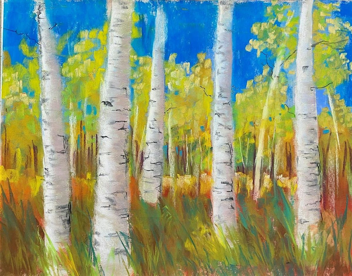 Pastel Painting for everyone! Fall birch trees with Beth Goulet