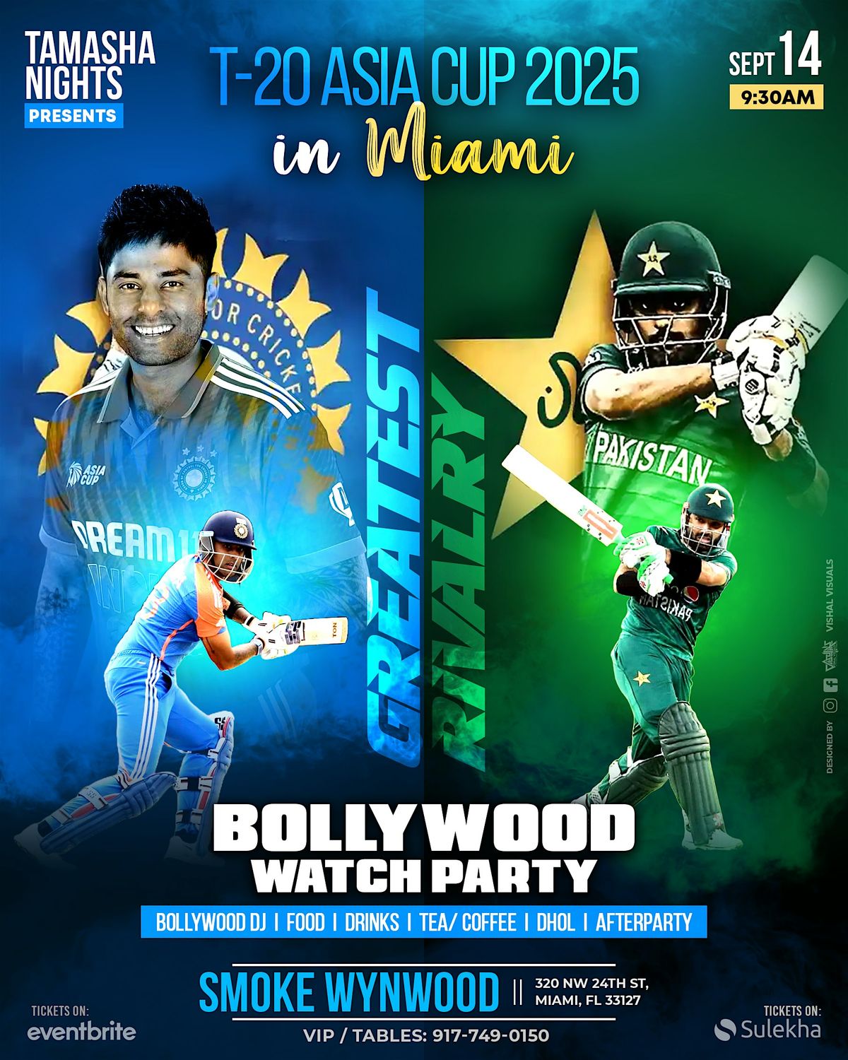 MIAMI BOLLYWOOD CRICKET WATCH PARTY ON BIG SCREEN @SMOKE WYNWOOD