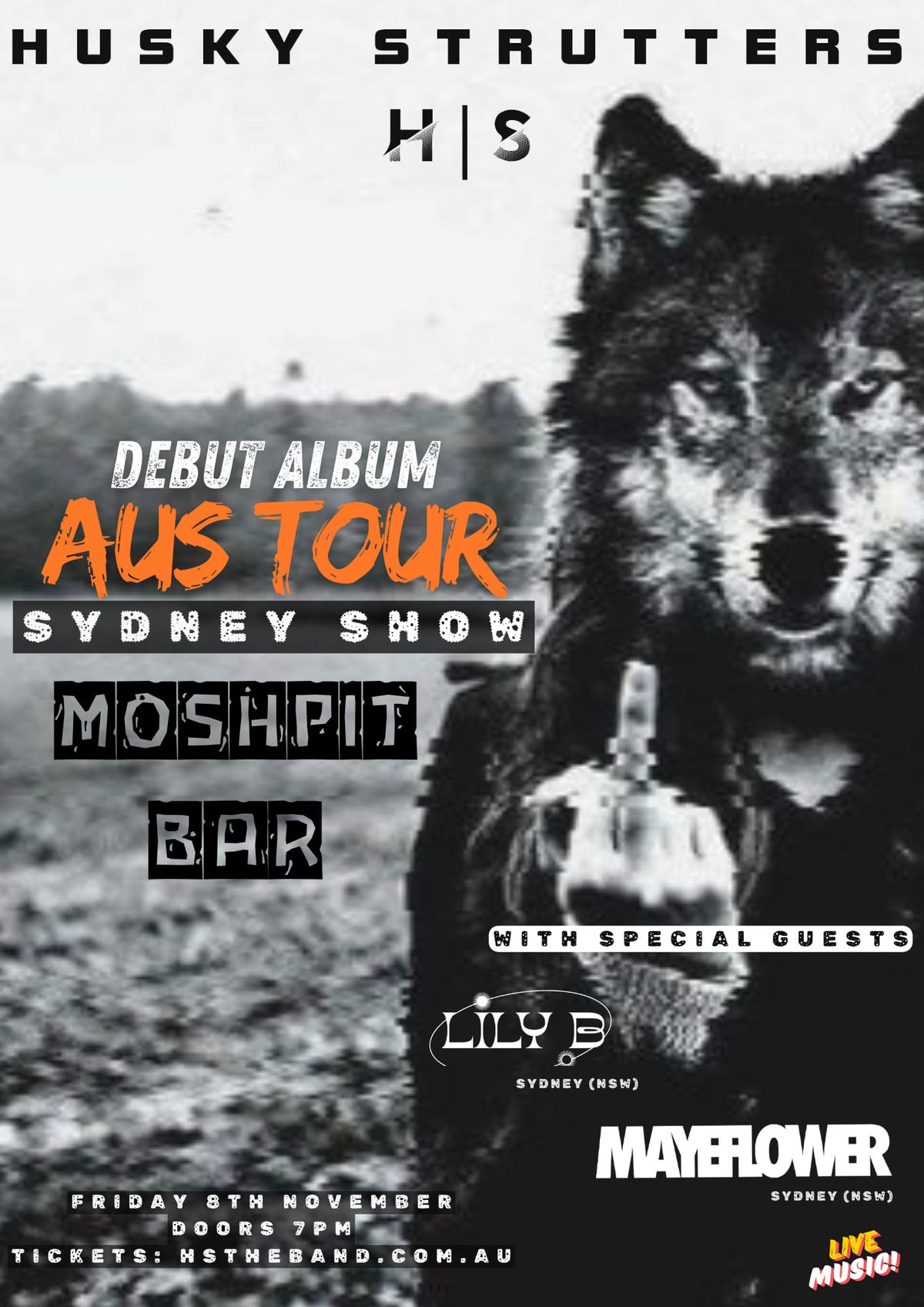 HUSKY STRUTTERS - (SYDNEY)Debut Album Launch AUS TOUR \/ with special guests