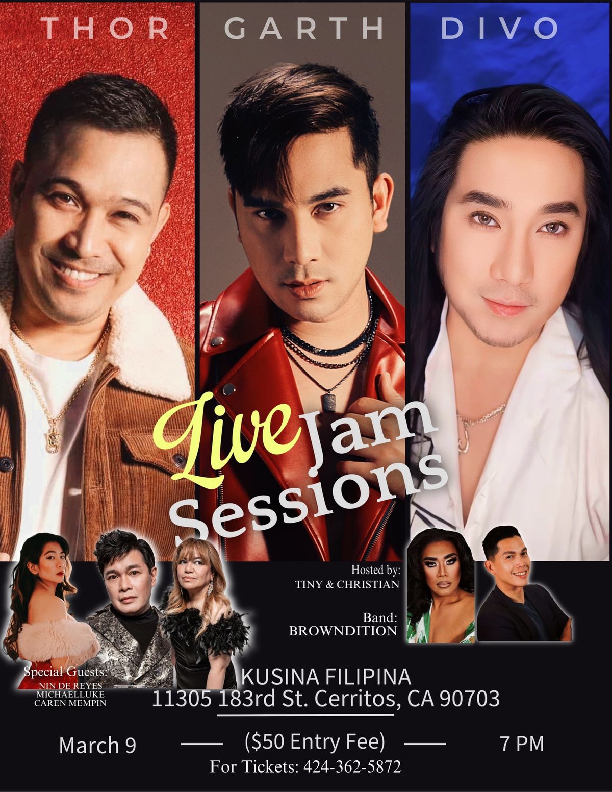 JAM Sessions LIVE with Thor Dulay, Garth Garcia and Divo Bayer