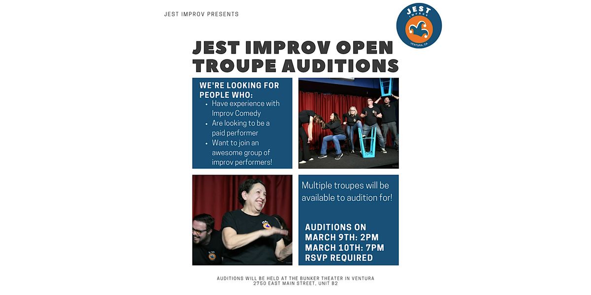 Jest Improv Open Troupe Auditions!