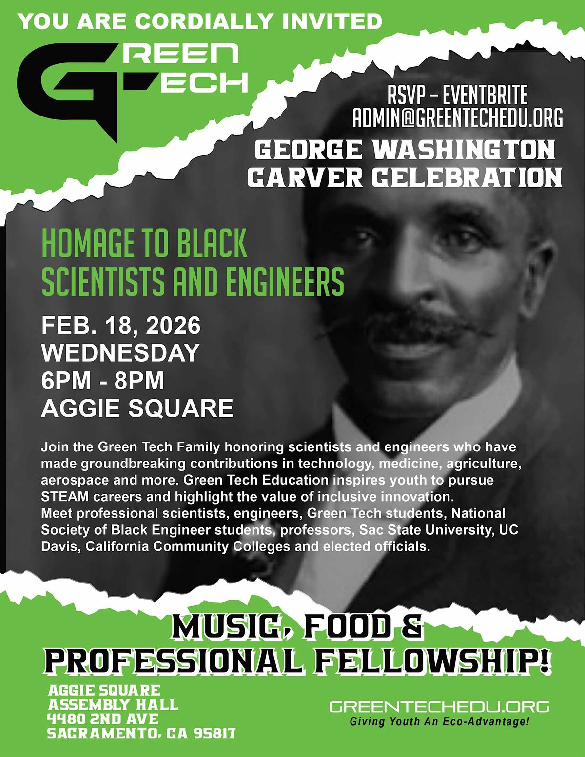 GEORGE WASHINGTON CARVER CELEBRATION:Homage to Black Scientists & Engineers