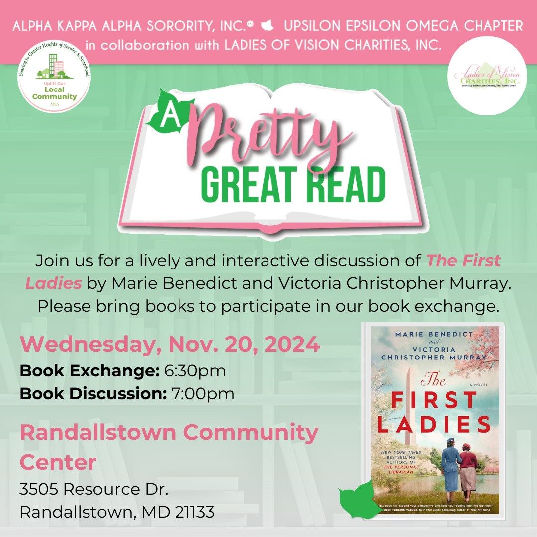 A Pretty Great Read Book Club - The First Ladies