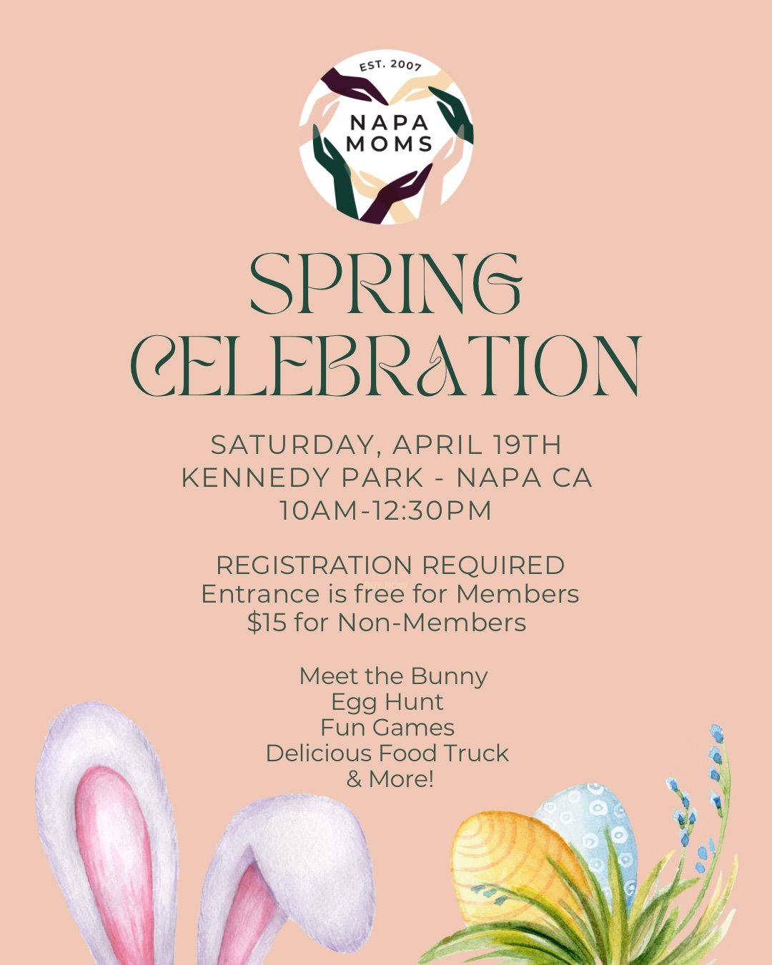 Napa Moms: Family Spring Celebration! \ud83c\udf38\ud83d\udc07