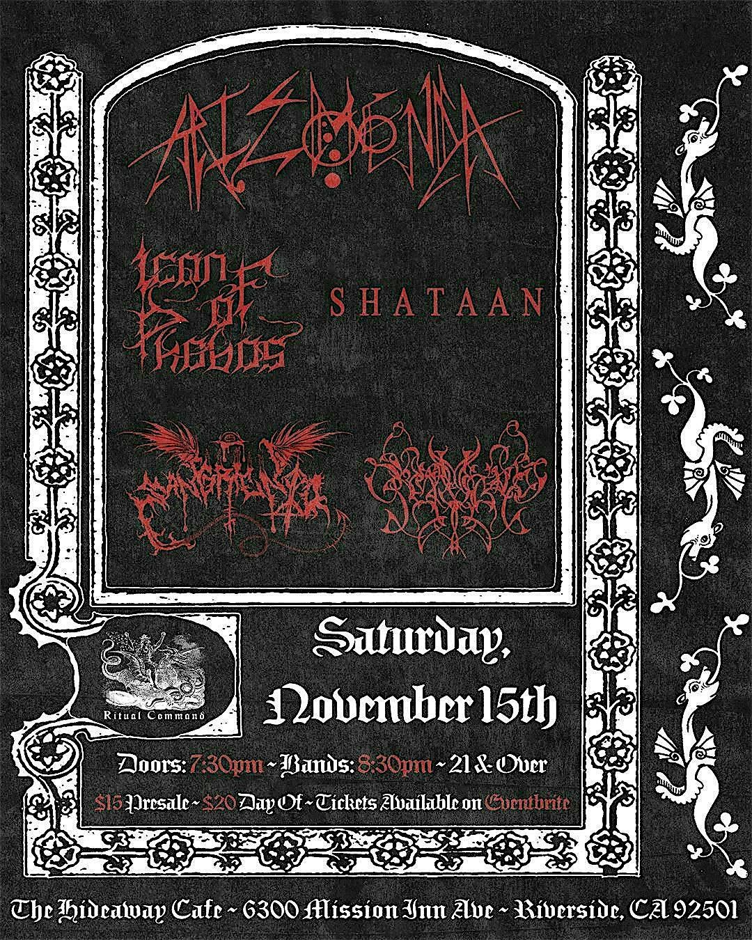 Arizmenda, Icon Of Phobos, SHAATAN, Sangriento, Quinametzin